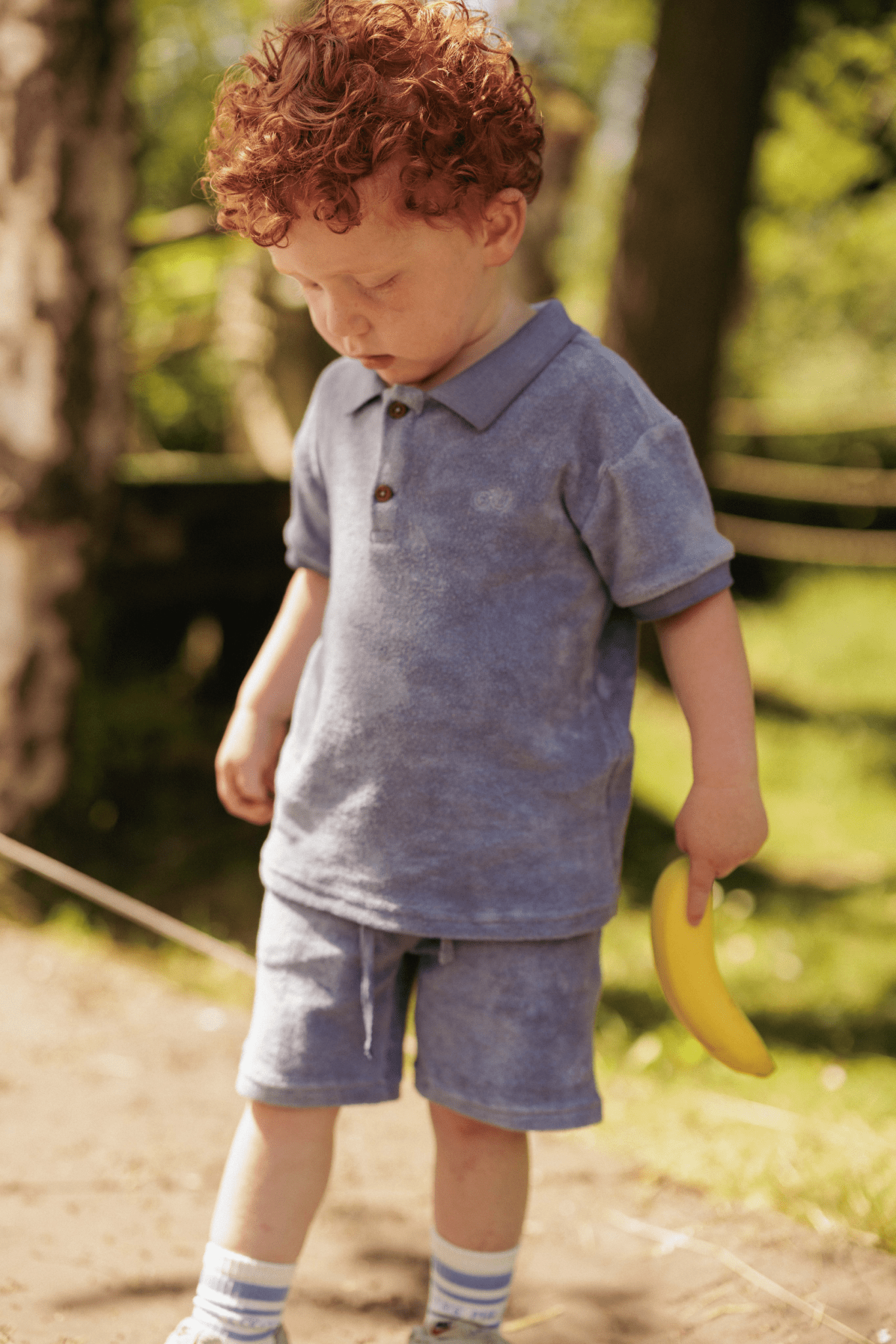 Nils | Badstof polo | Sky - Mr. Loutre - Shirts & Polo's