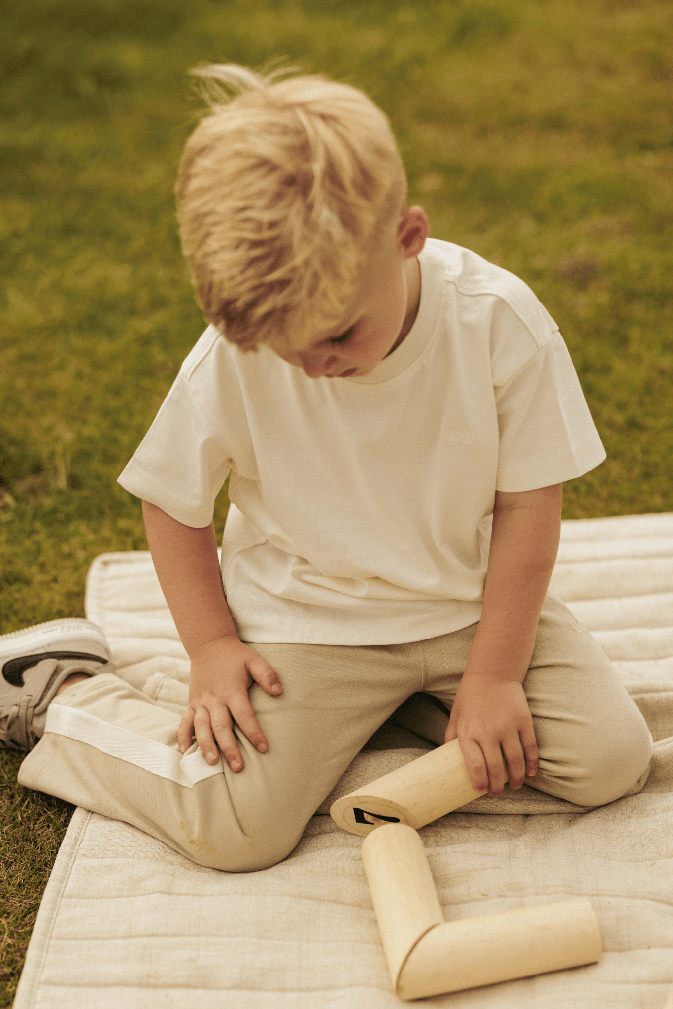 Noren | Broek met streep | Sand - Mr. Loutre - Lange broeken
