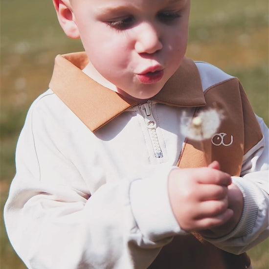 Jongen in Viggo sweater mud brown