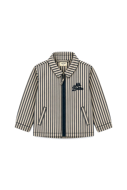 Vidar | Gestreept vest met rits | Blue Nights - Mr. Loutre - Truien & Vesten