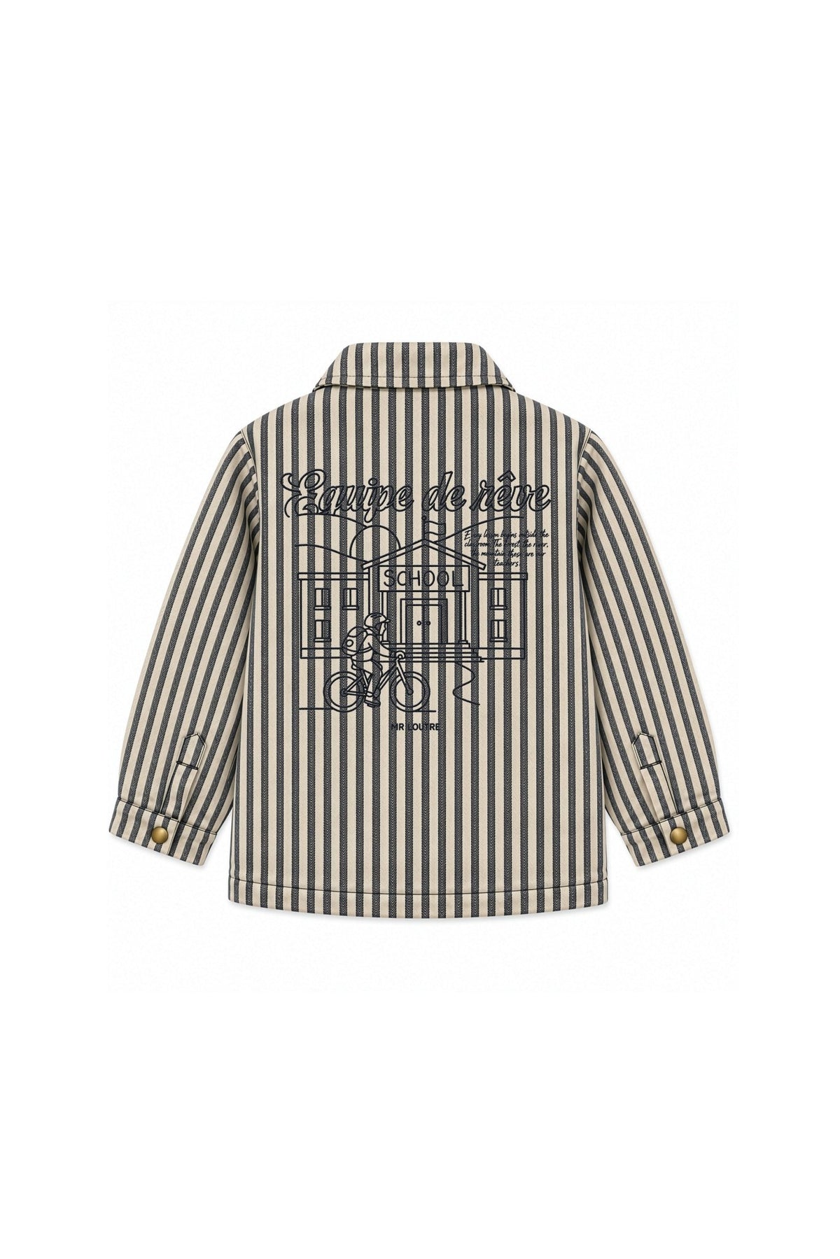 Vidar | Gestreept vest met rits | Blue Nights - Mr. Loutre - Truien & Vesten