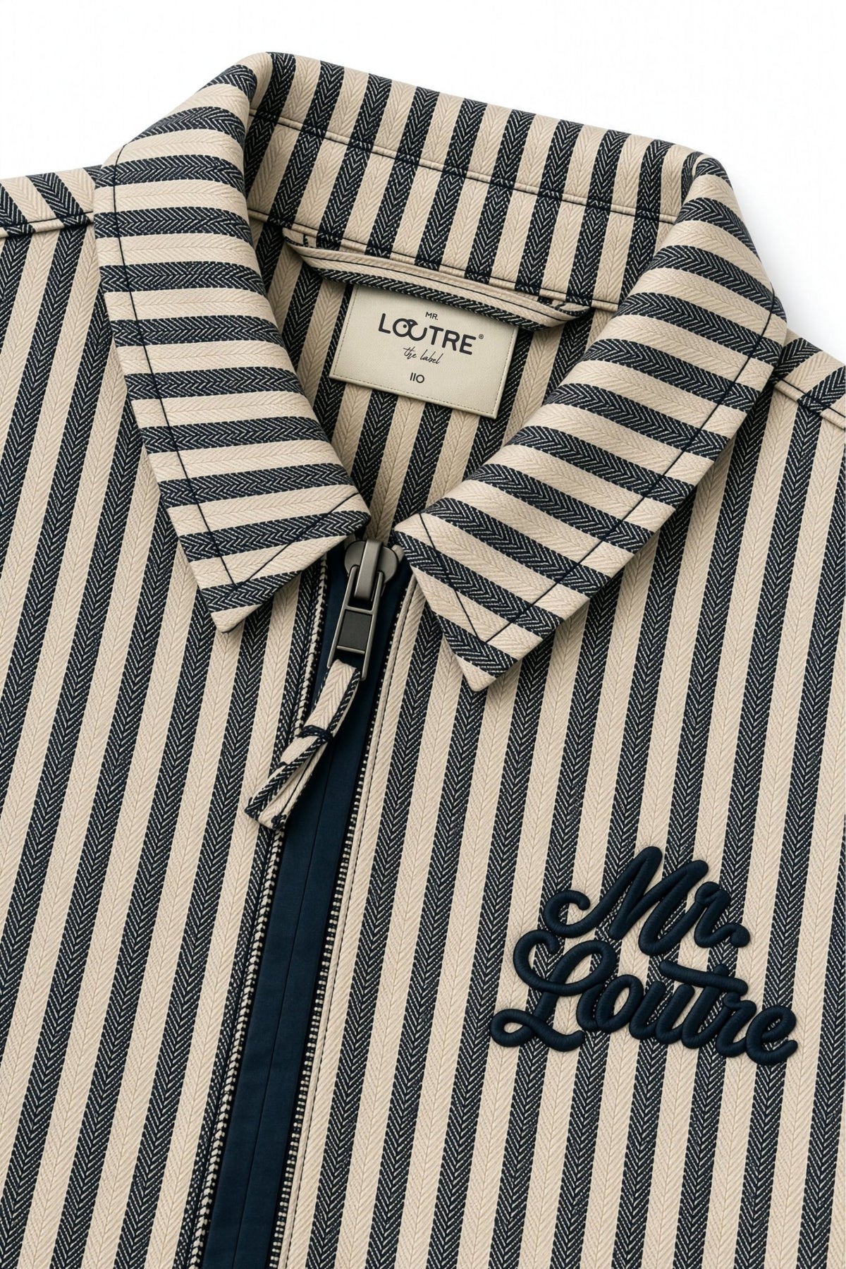 Vidar | Gestreept vest met rits | Blue Nights - Mr. Loutre - Truien & Vesten