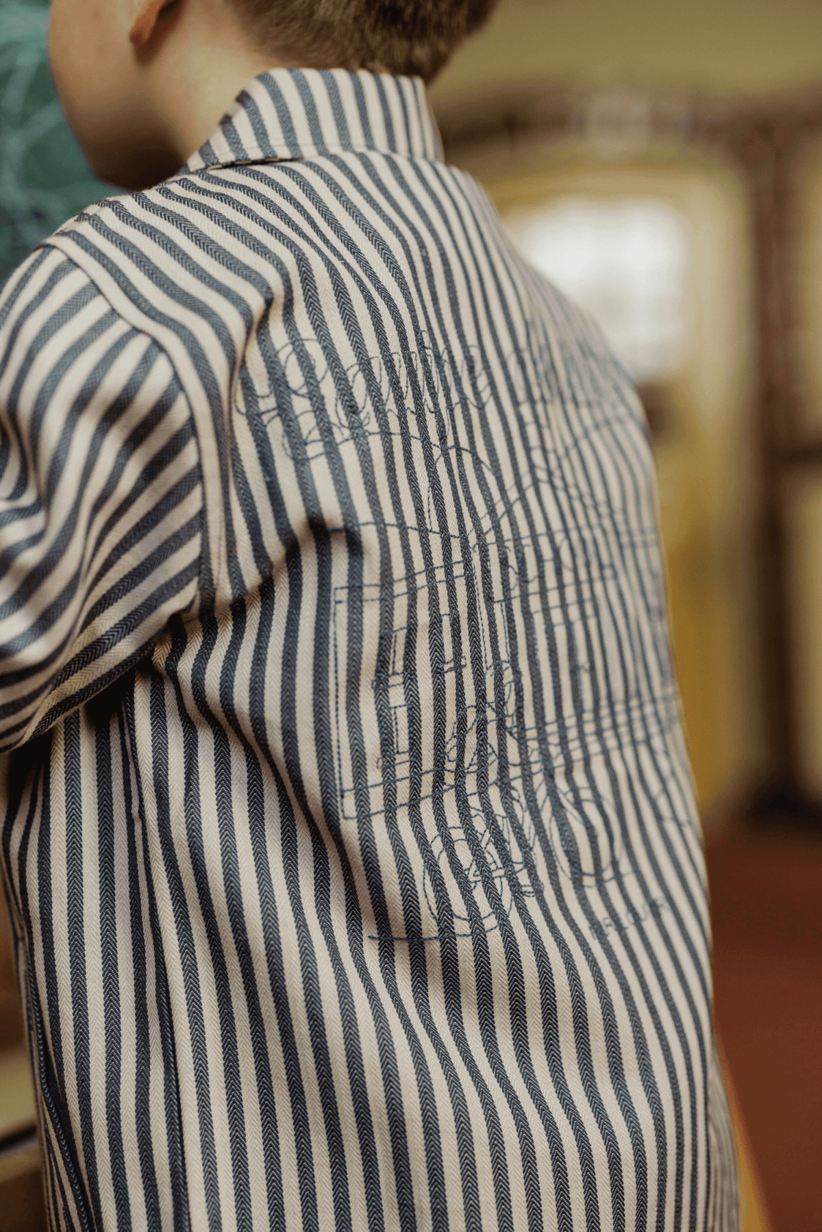 Vidar | Gestreept vest met rits | Blue Nights - Mr. Loutre - Truien & Vesten
