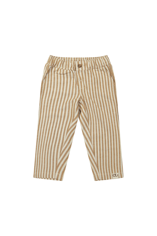 William | Trouser | Mud Brown stripe - Mr. Loutre - Lange broeken